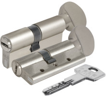 Цилиндровый механизм с вертушкой 164 DBM-E/90 (40+10+40) mm никель 5 кл. БЛИСТЕР