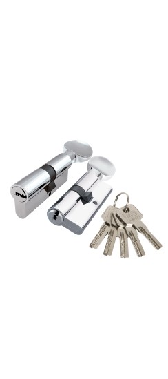 Цилиндровый механизм Z3002Knob100(50+10+40) с вертушкой CP хром