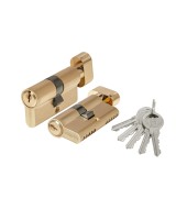 Цилиндровый механизм 1000ZM Knob60(25+10+25) SSG сатинированное золото 5Key с вертушкой