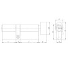 Цилиндровый механизм (AZ202/60) AZ2002Knob60 (25+10+25) CP хром