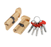 Цилиндровый механизм (D-PRO502/60) D-PRO5002KnobRL60(25+10+25) SSG-39 сатинированное золото 5Key