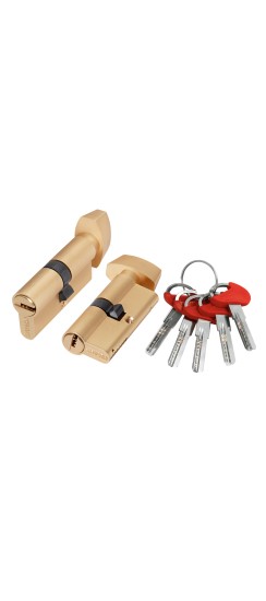 Цилиндровый механизм (D-PRO502/60) D-PRO5002KnobRL60(25+10+25) SSG-39 сатинированное золото 5Key