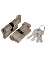 Цилиндровый механизм (AX102/70) AX1002Knob70 (30+10+30)/HD AB бронза 4Key с вертушкой