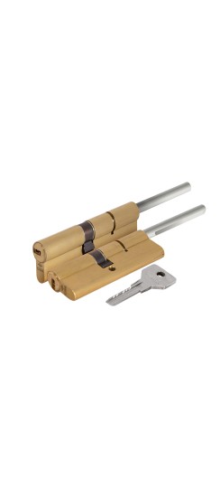 Цилиндровый механизм под вертушку (дл. шток) Cisa ASIX OE307-87.00 (90 мм/55+10+25), ЛАТУНЬ