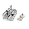 Цилиндровый механизм (100 CM/80) 1000CMKnob80(35+10+35) CP хром 3Key с вертушкой