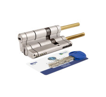 Цилиндровый механизм под вертушку (дл. шток) CP4P663101C5 (97 мм/61+10+26) МАТ.НИКЕЛЬ