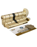 Цилиндровый механизм с вертушкой C39F464601RLC5 (92 мм/41+10+41), ЛАТУНЬ (PVD) (верт. 99.506)