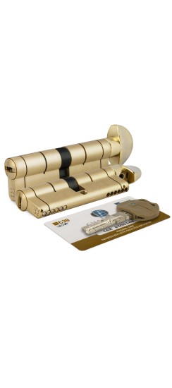 Цилиндровый механизм с вертушкой C39F464601RLC5 (92 мм/41+10+41), ЛАТУНЬ (PVD) (верт. 99.506)