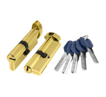Цилиндровый механизм (Z402/60) Z4002Knob60(25+10+25) с вертушкой PB латунь