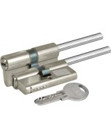 Цилиндровый механизм под вертушку (дл.шток) 164 SX/76 (40+10+26) mm никель 5 кл.