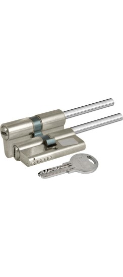 Цилиндровый механизм под вертушку (дл.шток) 164 SX/76 (40+10+26) mm никель 5 кл.