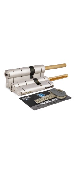 Цилиндровый механизм под вертушку (дл. шток) C55P613101 (92 мм/56+10+26), МАТ.НИКЕЛЬ