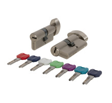 Цилиндровый механизм MaxPro7002Knob60mm(25+10+25) SN никель 7key с вертушкой