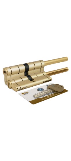 Цилиндровый механизм под вертушку (дл. шток) C39P513101LC5 (82 мм/46+10+26), ЛАТУНЬ (PVD)