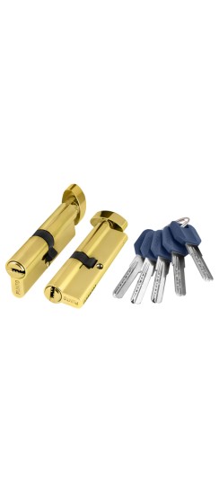 Цилиндровый механизм (Z402/70) Z4002Knob70(30+10+30) с вертушкой PB латунь