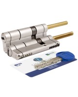 Цилиндровый механизм под вертушку (дл. шток) CP4P463101C5 (77 мм/41+10+26), МАТ.НИКЕЛЬ