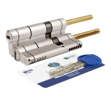 Цилиндровый механизм под вертушку (дл. шток) CP4P463101C5 (77 мм/41+10+26), МАТ.НИКЕЛЬ