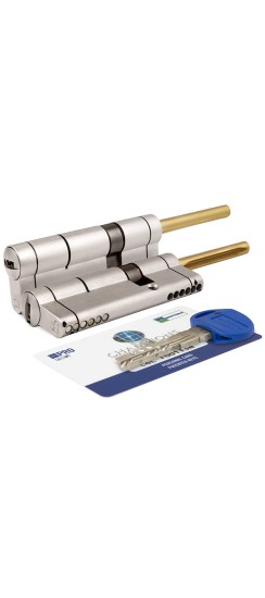 Цилиндровый механизм под вертушку (дл. шток) CP4P463101C5 (77 мм/41+10+26), МАТ.НИКЕЛЬ