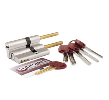 Цилиндровый механизм под вертушку (дл. шток) DPC1P5631 S3 (87 мм/51+10+26) САТИН.НИКЕЛЬ, 5+1 кл.