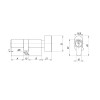 Цилиндровый механизм (AX102/60) AX1002Knob60 (25+10+25)/HD CP хром 4Key с вертушкой