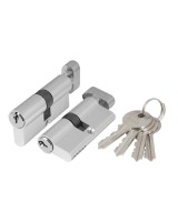 Цилиндровый механизм (AX102/70) AX1002Knob70 (30+10+30)/HD CP хром 4Key с вертушкой