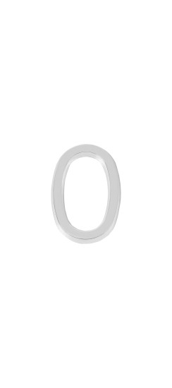 Цифра "0" самоклеящаяся ABS (50х37) (FUARO) CP хром