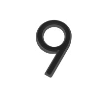 Цифра "9" самоклеящаяся ABS (50х37) (FUARO) BL черный