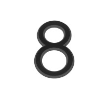 Цифра "8" самоклеящаяся ABS (50х37) (FUARO) BL черный