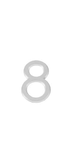 Цифра "8" самоклеящаяся ABS (50х37) (FUARO) CP хром
