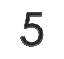 Цифра "5" самоклеящаяся ABS (50х37) (FUARO) BL черный