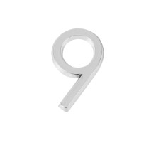 Цифра "9" самоклеящаяся ABS (50х37) (FUARO) CP хром