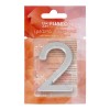 Цифра "2" самоклеящаяся ABS (50х37) (FUARO) CP хром