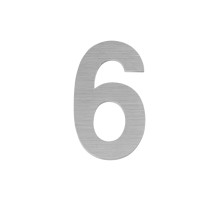 Цифра "6" самоклеящаяся SS304 (50х30) (FUARO) SSC сатинированный хром