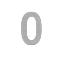 Цифра "0" самоклеящаяся SS304 (50х30) (FUARO) SSC сатинированный хром