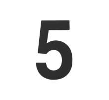 Цифра "5" самоклеящаяся SS304 (50х30) (FUARO) BL черный