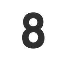 Цифра "8" самоклеящаяся SS304 (50х30) (FUARO) BL черный