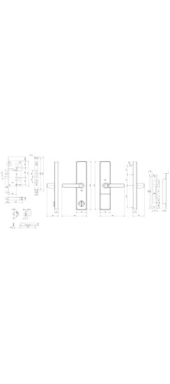Замок врезной электронный к с ручкой Kaadas S500-5W с отпечатком пальца, с WiFi, черный