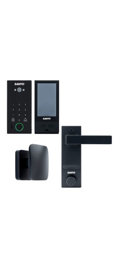 Электронный замок Sanyo D600 Usmart Go DM70 с WiFi, с видеодомофоном, черный