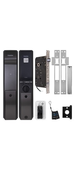 Замок врезной электронный Kaadas K9-5W с отпечатком пальца, со встроенным модулем WIFI, черный