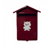 Ящик "Домик" (порошковое покрытие) с замком защелка, вишневый