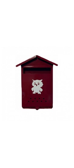 Ящик "Домик" (порошковое покрытие) с замком защелка, вишневый