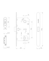 Магнитная защелка WC с ответной планкой GRAVITY.PRO G01.196.50.96 MWSC итальянский тисненый