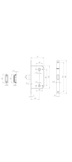 Защелка врезная магнитная MAGNM96WC-50/BL INOX CP-8 хром (блистер)