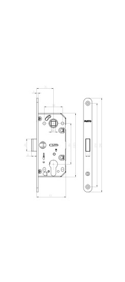 Корпус Punto (Пунто) замка ML85-35/IND BL (черный)