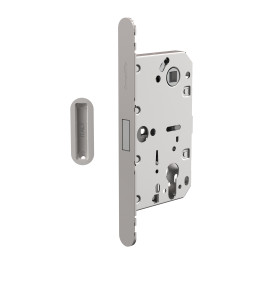 Замок межкомнатный магнитный под цилиндр с ответной планкой GRAVITY.PRO G02.196.50.85 MWSC ит.тисн