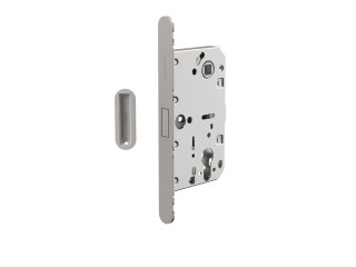 Замок межкомнатный магнитный под цилиндр с ответной планкой GRAVITY.PRO G02.196.50.85 MWSC ит.тисн