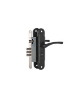 Замок врезной сувальдный с защёлкой в комплекте с ручкой ЗВ9.009/17 (серебро), 4 кл.