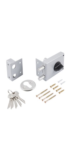 Замок накладной цилиндровый ЗН1-1.2 ГЛ серый, 5 кл.