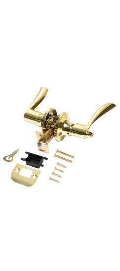 Ручка защелка DK610/BL PB-BK (фик.) золото