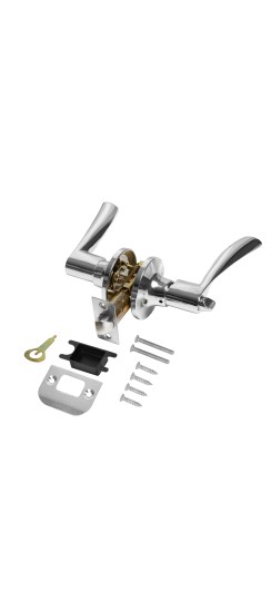 Ручка защелка DK610/BL CP-BK (фик.) хром